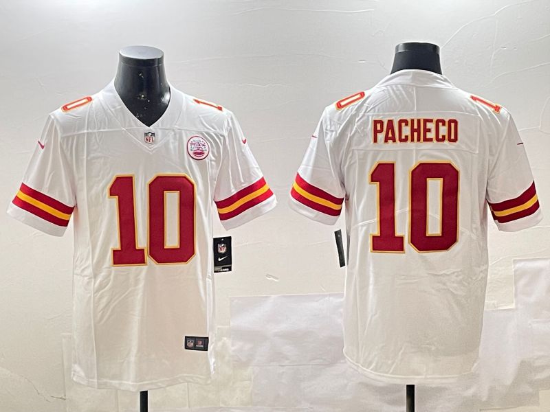 Men Kansas City Chiefs #10 Pacheco White Second generations 2025 Nike Limited NFL Jersey style 1->kansas city chiefs->NFL Jersey